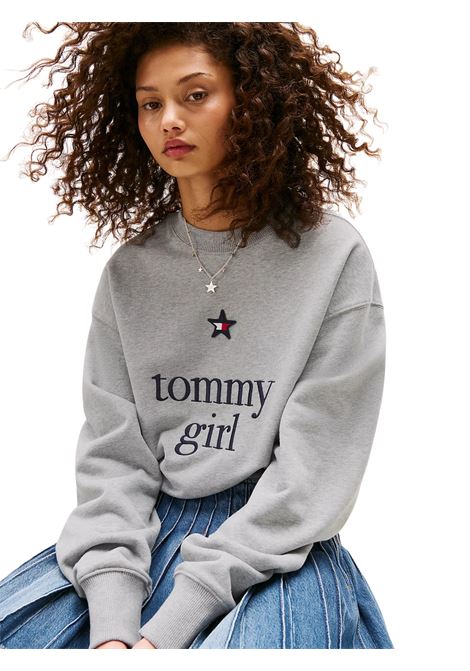 Felpa Tommy Girl relaxed fit con grafica Tommy Hilfiger | DN0DN00066P01